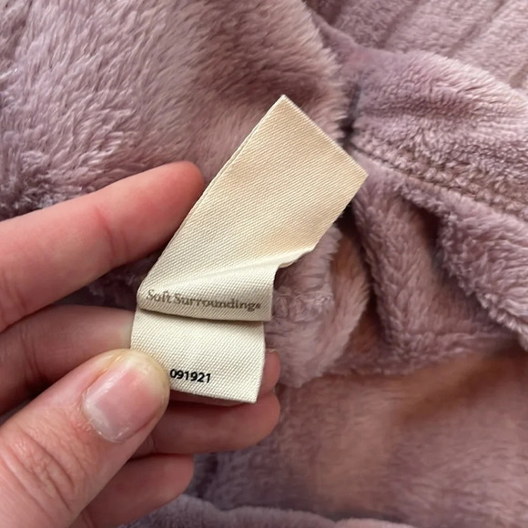 Soft Surroundings Purple Fleece 3/4 Zip Pullover Size PXL - Picture 7 of 8